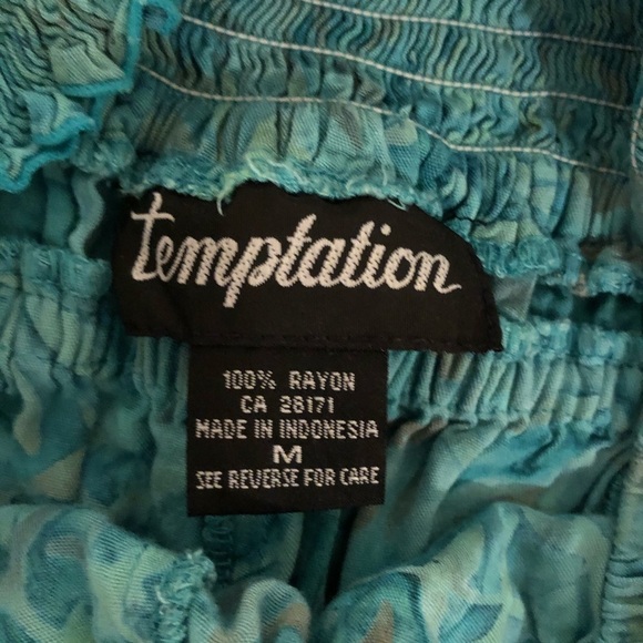 Temptation teal/green tank dress. EUC - Picture 4 of 8